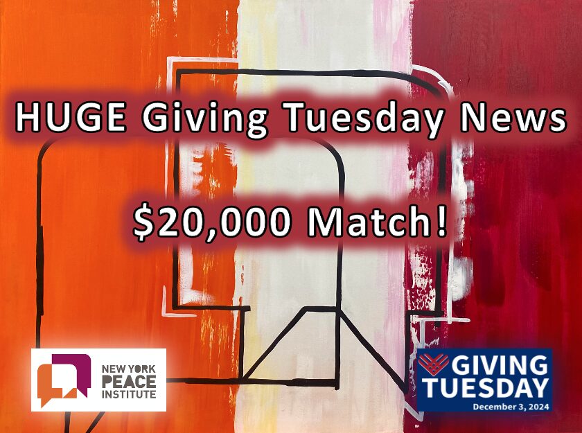 HUGE Giving Tuesday News! $20,000 Match. Giving Tuesday is December 3rd.